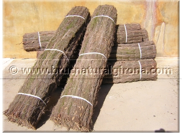 ROLLOS DE BREZO NATURAL DE 4 CM DE GROSOR para vallas de jardín, telas metálicas, cercados, 