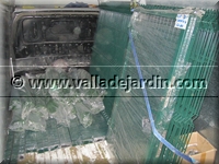 Valla de jardn, vallas metlicas, puertas, postes
